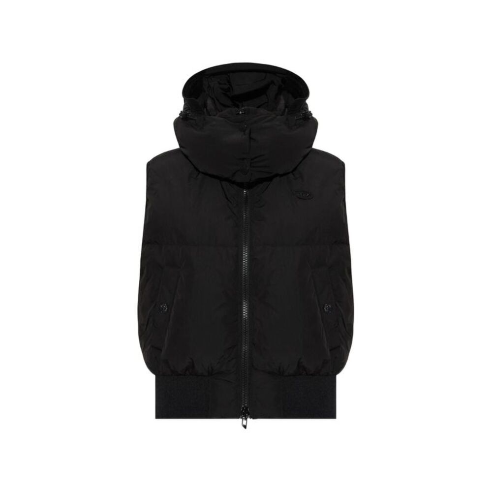 Diesel Black Jackets - Waistcoat & Gilets Women
